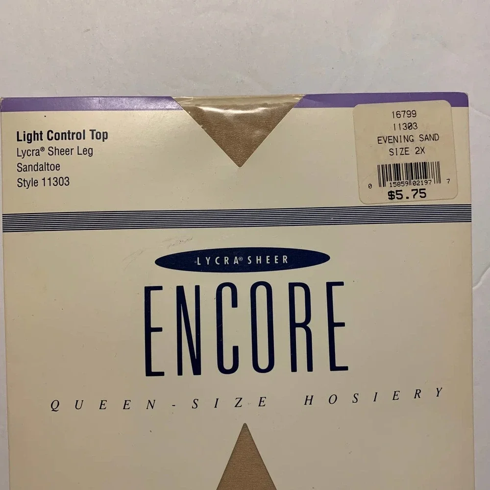 Vintage Nordstrom Encore Control Top Pantyhose Style #11303 Size 2X Lot or 2 NIB